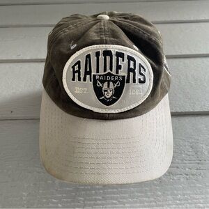 Vintage 90s Los Angeles Vegas Raiders Logo Athletic Nutmeg Snapback Hat Cap
